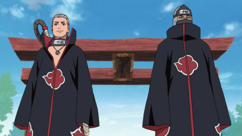 Hidan and Kakuzu stare