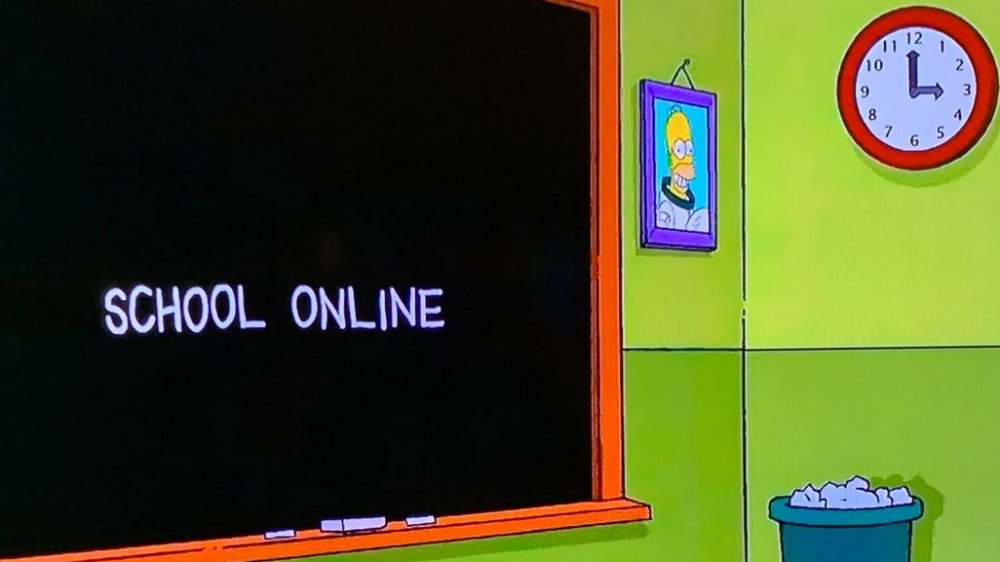 School on The Simpsons go online