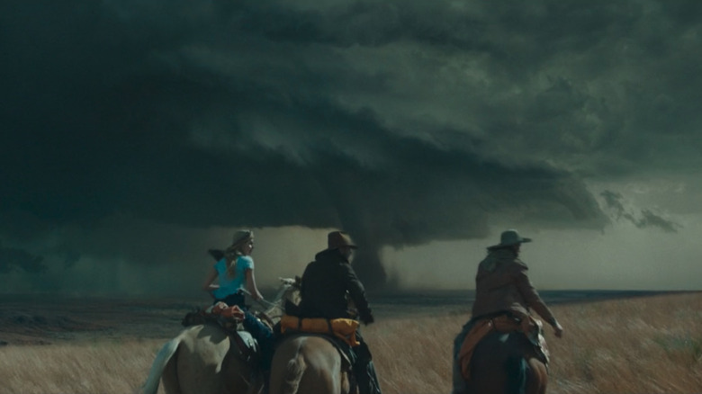 Elsa, Colton, and Wade see the tornado form