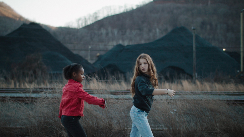 A pair of youngsters filmed in King Coal