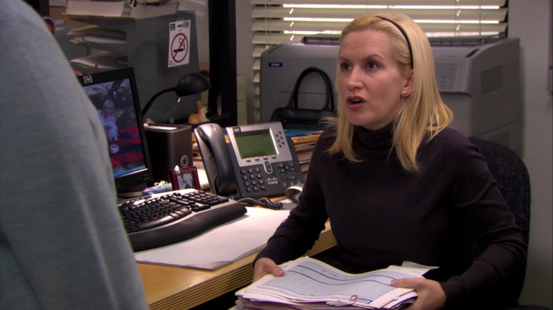 Angela Martin shouting