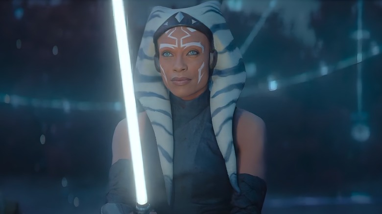 Ahsoka Tano with a lightsaber