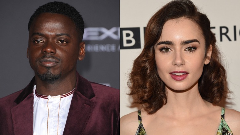 Daniel Kaluuya Lily Collins collage