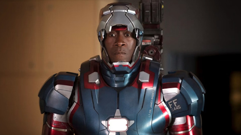 Iron Patriot opens his helmet