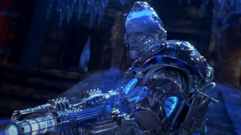 Mr. Freeze aims a freeze gun