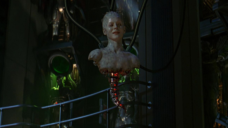 Borg Queen lowers from ceiling