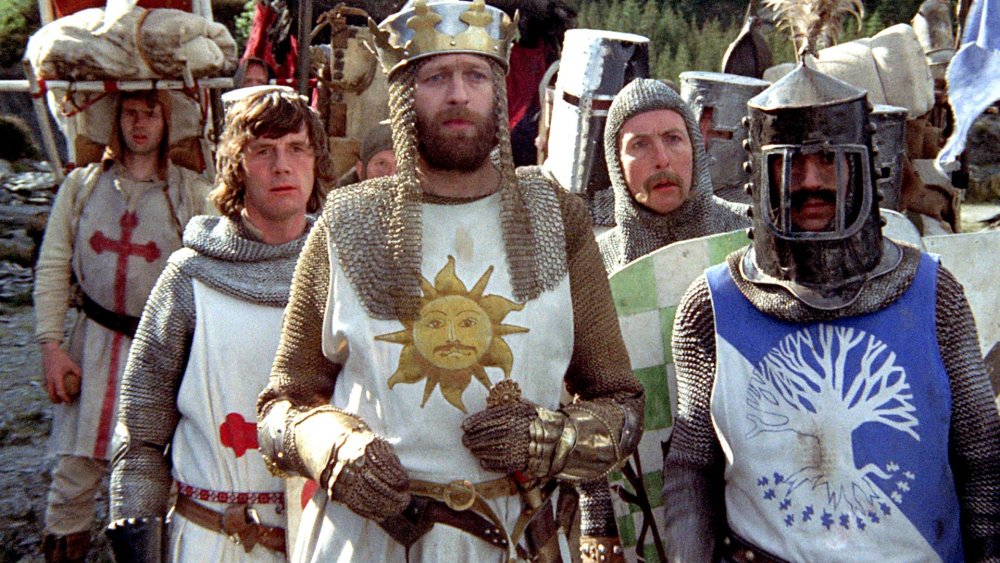 Terry Gilliam and Graham Chapman in Monty Python and the Holy Grail