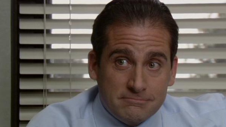 Steve Carell smirks in "The Office"