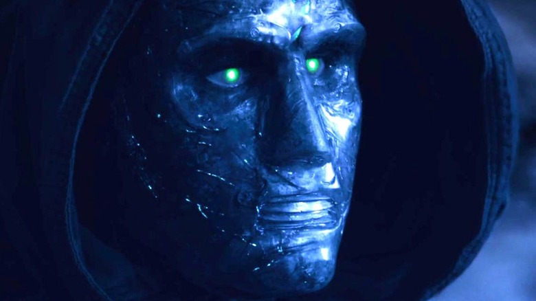 Doctor Doom stares in close-up