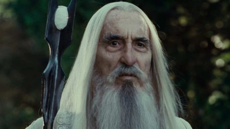 Saruman walking with Gandalf