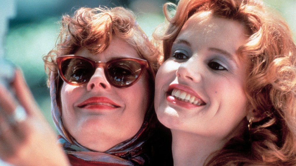 Susan Sarandon as Louise and Geena Davis as Thelma in Thelma and Louise