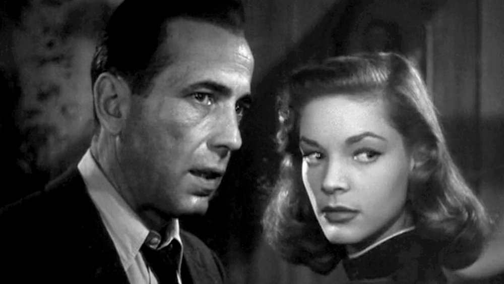 Humphrey Bogart as Philip Marlowe and Lauren Bacall as Vivian Sternwood Rutledge in The Big Sleep