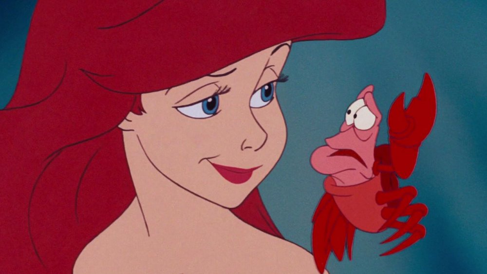 Ariel and Sebastian in The Little Mermaid