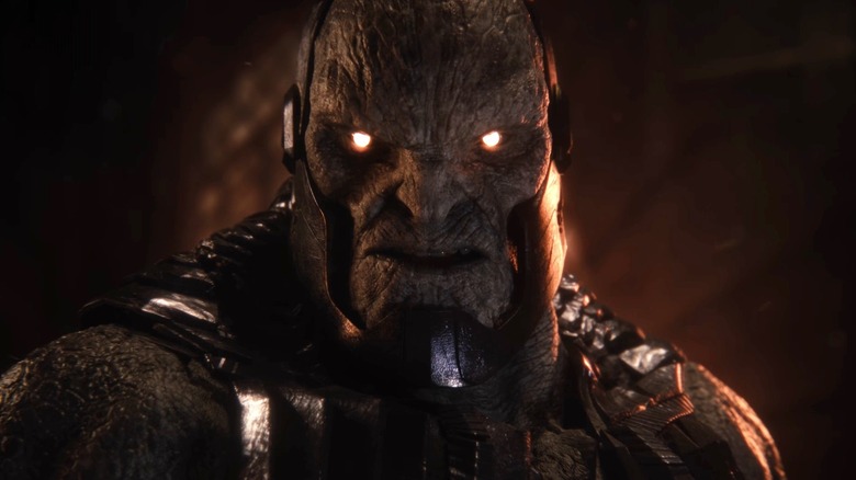 Darkseid's eyes glowing