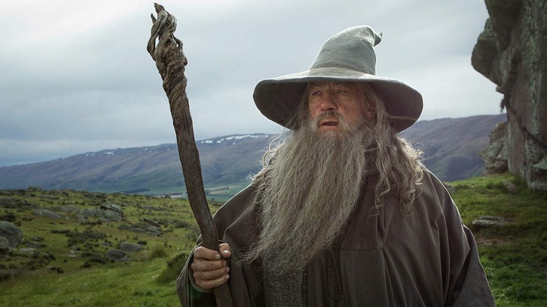 Gandalf holding his staff