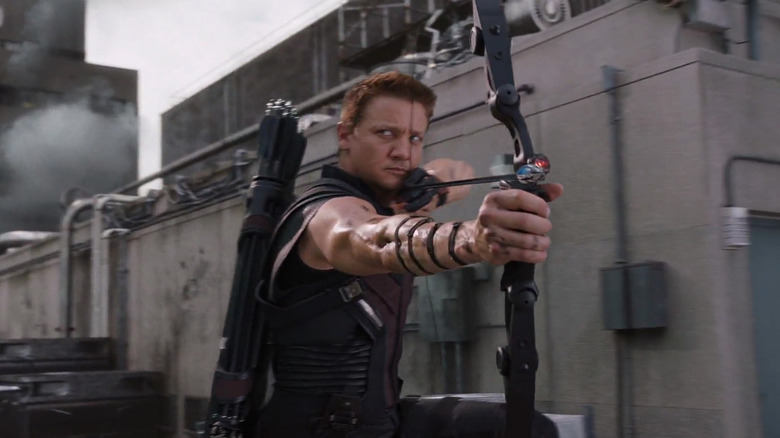 Hawkeye aims his bow