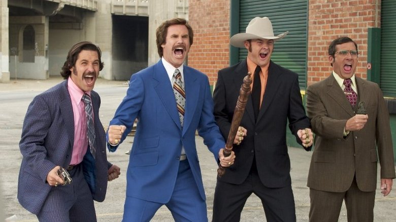 Will Ferrell as Ron Burgundy and his pals from the news desk in 2004's Anchorman: The Legend of Ron Burgundy