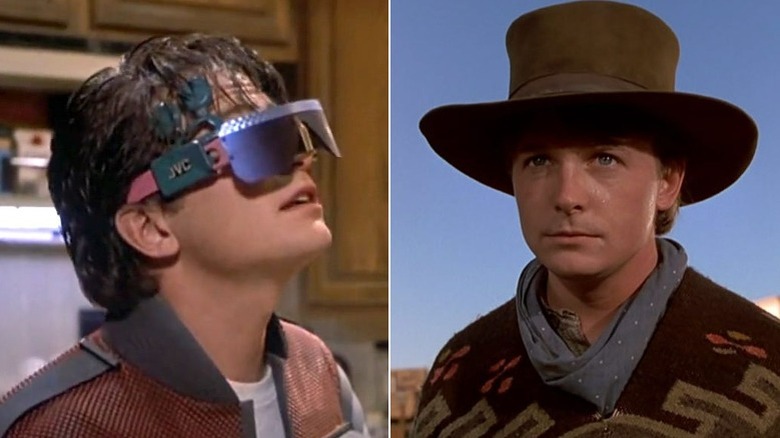 Left: Marty Jr with goggles; Right: Marty in cowboy hat