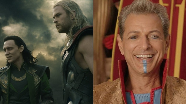 Left: Loki and Thor; Right: The Grandmaster