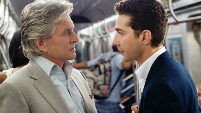 Michael Douglas and Shia LaBeouf in Wall Street: Money Never Sleeps