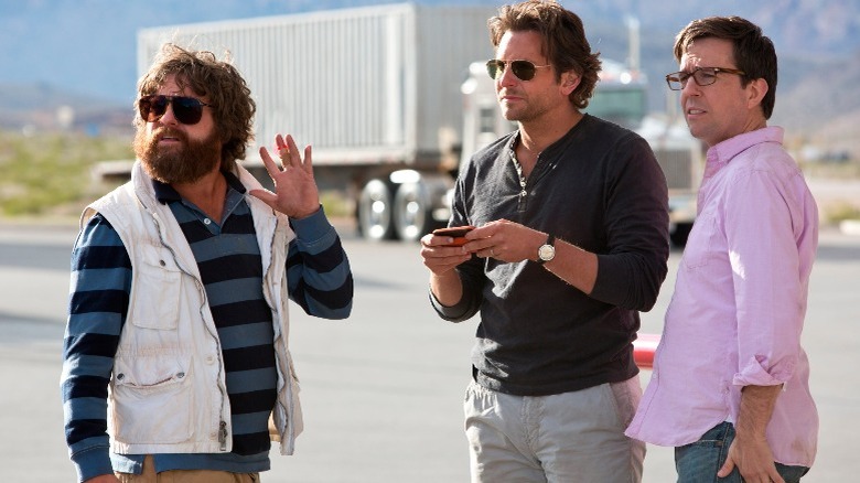 Zach Galifianakis waving