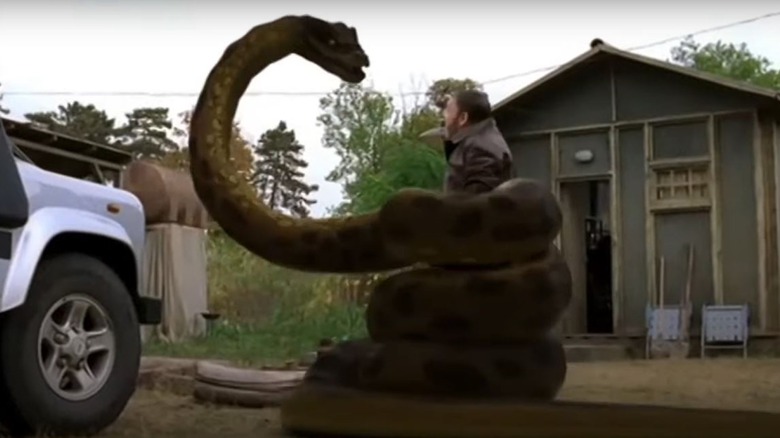 Giant snake eating man