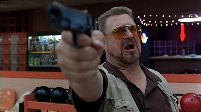 Walter Sobchak pointing gun