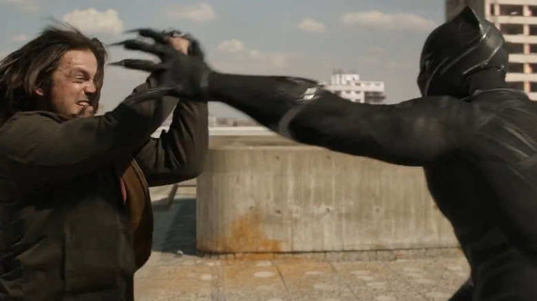Black Panther attacks Bucky