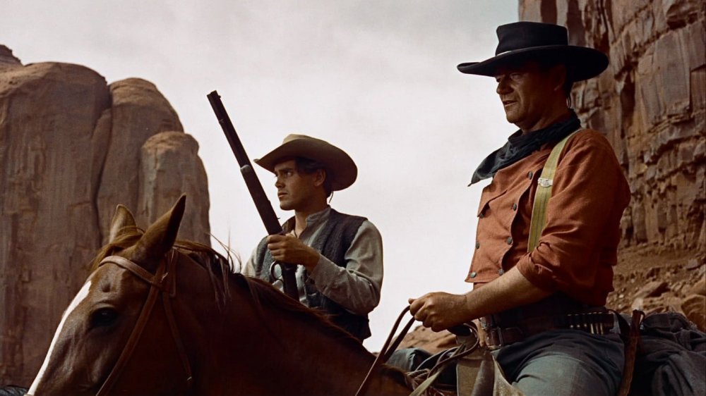 Jeffrey Hunter and John Wayne in The Searchers