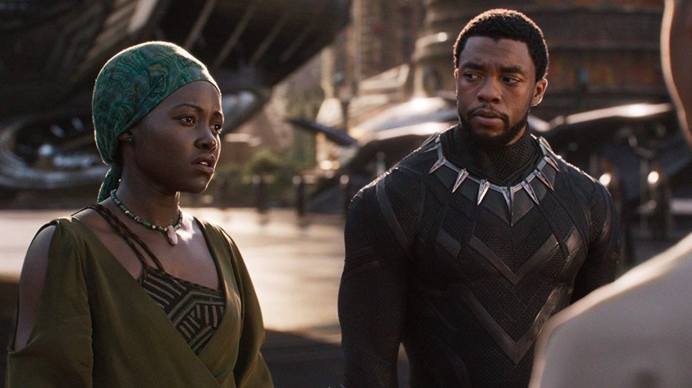 Chadwick Boseman and Lupita Nyong'o in Black Panther (2018)