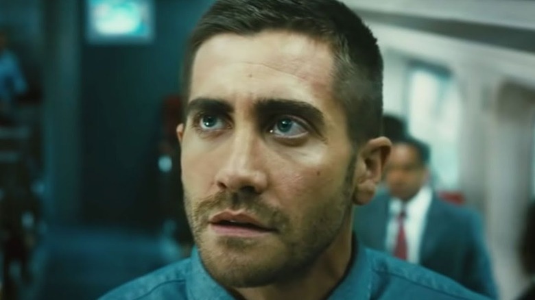 Jake Gyllenhaal stares up shocked