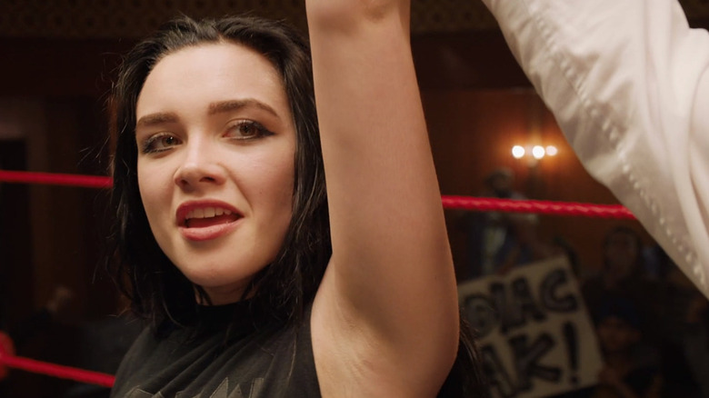 florence pugh in wrestling ring