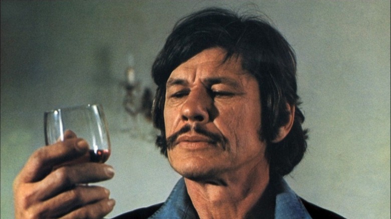 Charles Bronson enjoys fine bordeaux