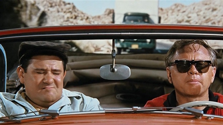 Mickey Rooney and Buddy Hackett are on the road.