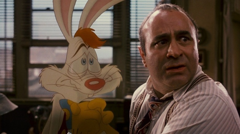 Bob Hoskins and Roger Rabbit scared