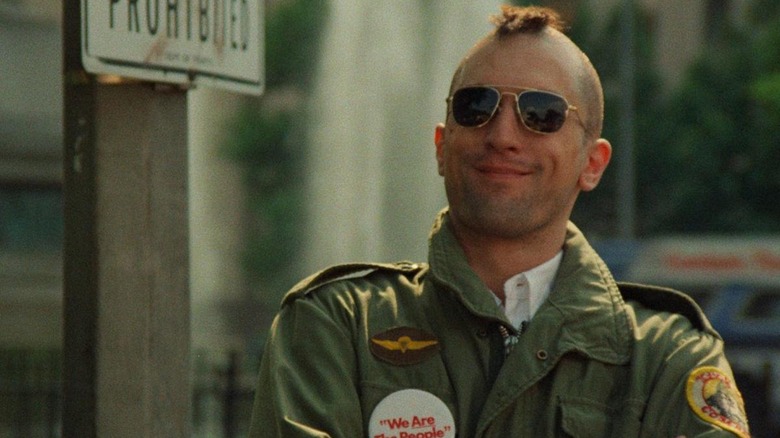 Travis Bickle smiling