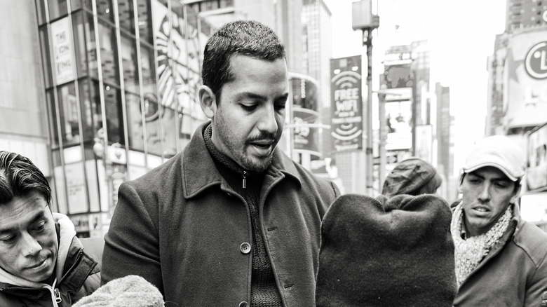 David Blaine performs a magic trick