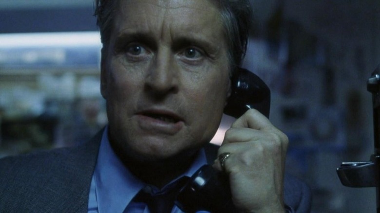 Michael Douglas on phone