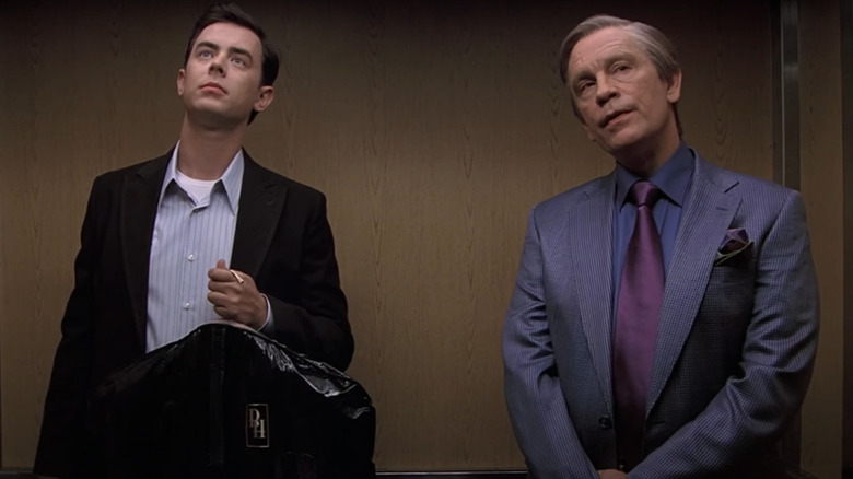 Colin Hanks and John Malkovich in elevator