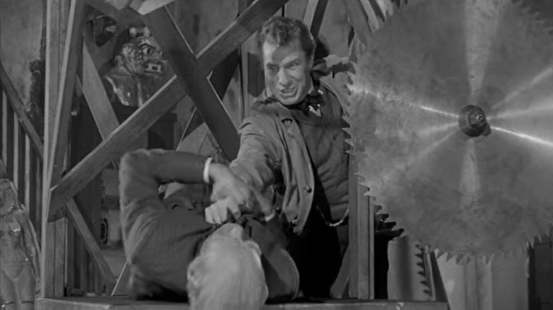 Vincent Price with saw