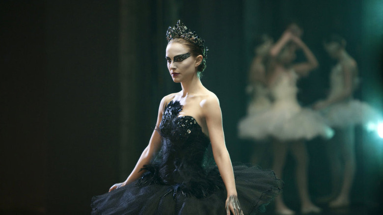 Nina dressed as Black Swan