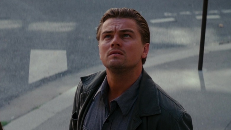 Leonardo DiCaprio looking up