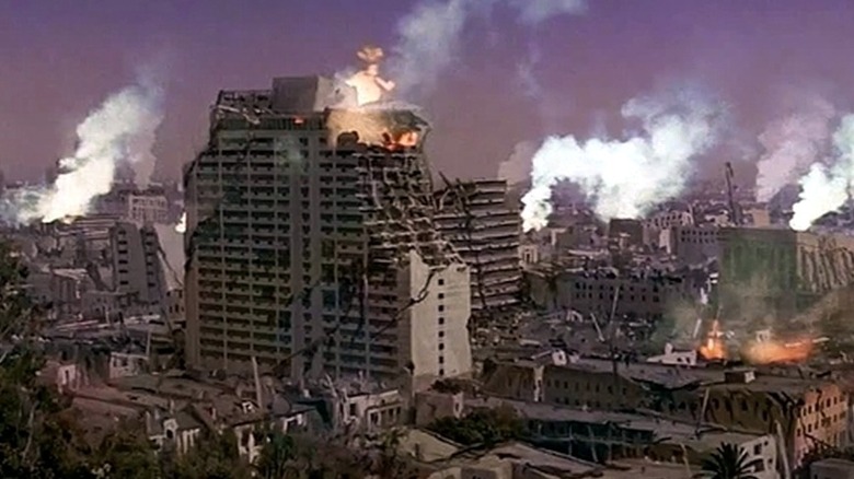 Destruction of city in Earthquake