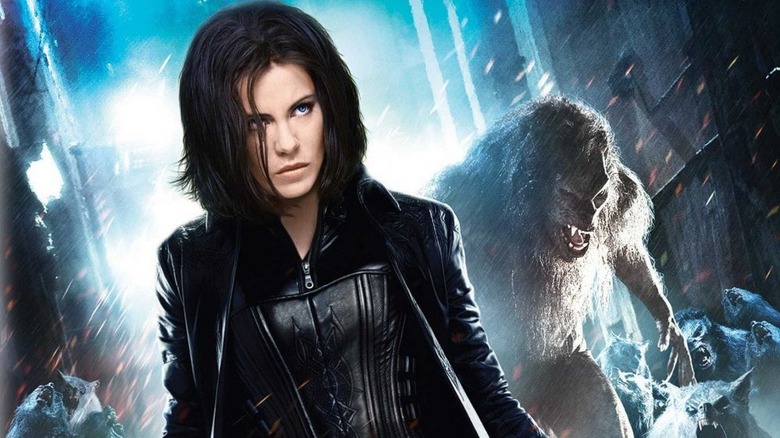 Kate Beckinsale as Selene in the Underworld series.