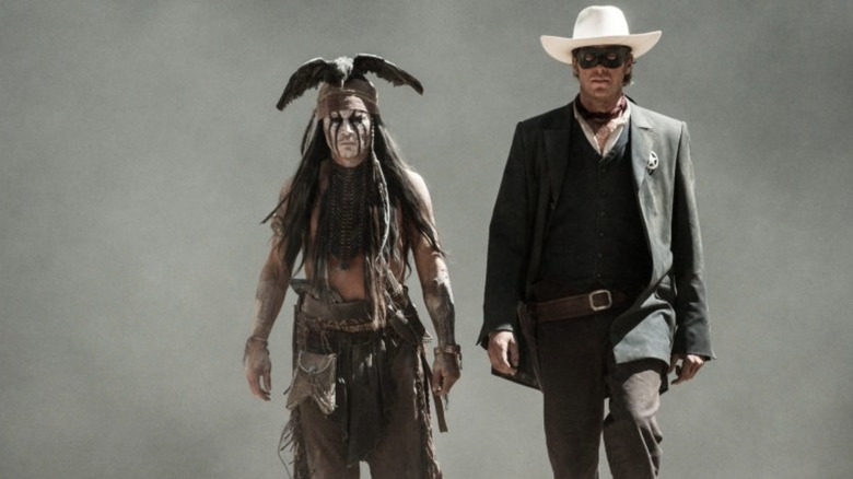 The Lone Ranger and Tonto walk