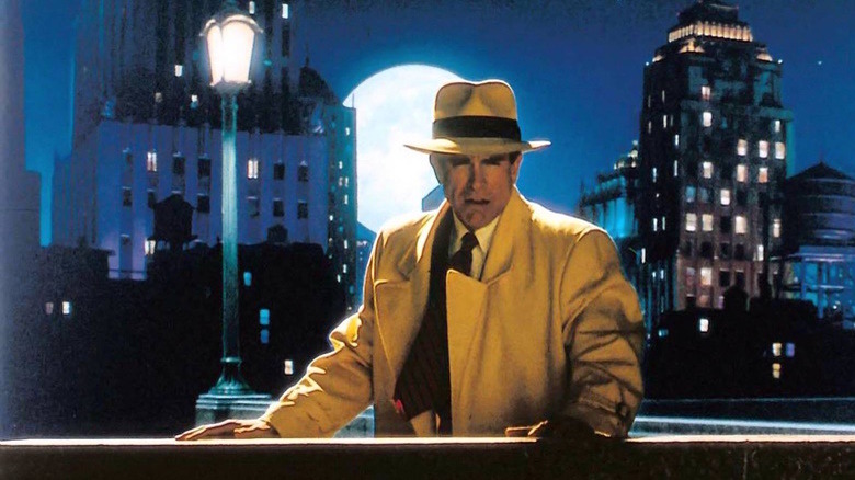 Dick Tracy overlooking city