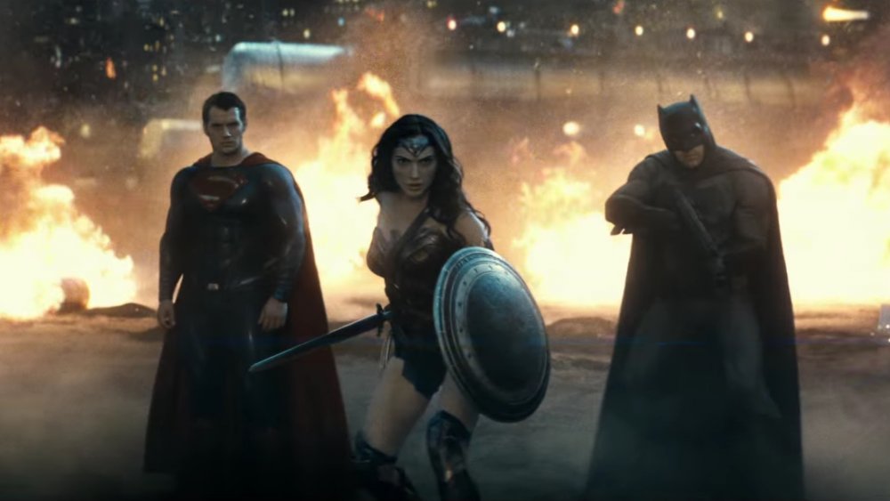 Ben Affleck, Gal Gadot, and Henry Cavill in Batman v Superman