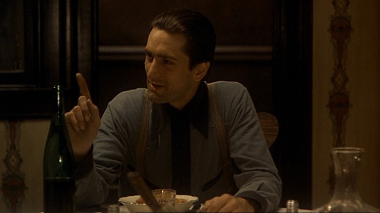 Vito Corleone at dinner table