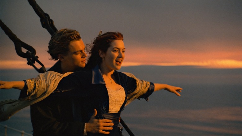 Jack holding Rose on Titanic