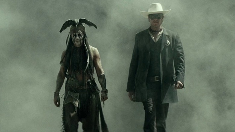 Lone Ranger and Tonto walking